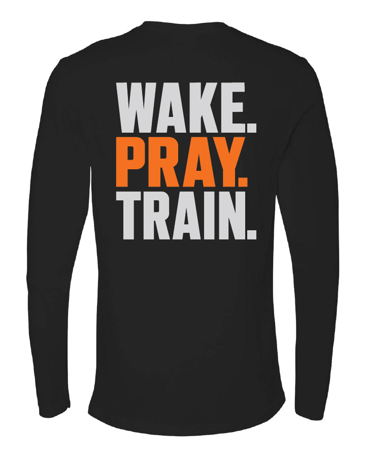 Wake, Pray, Train, Long Sleeve Shirt  - emPower