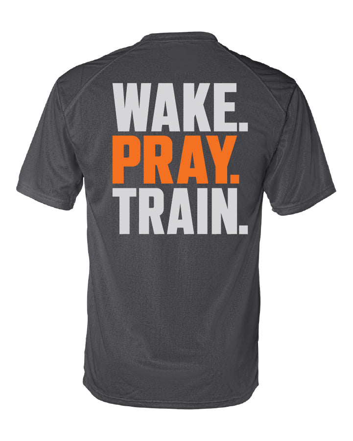 Wake, Pray, Train Unisex Performance T-shirt - emPower