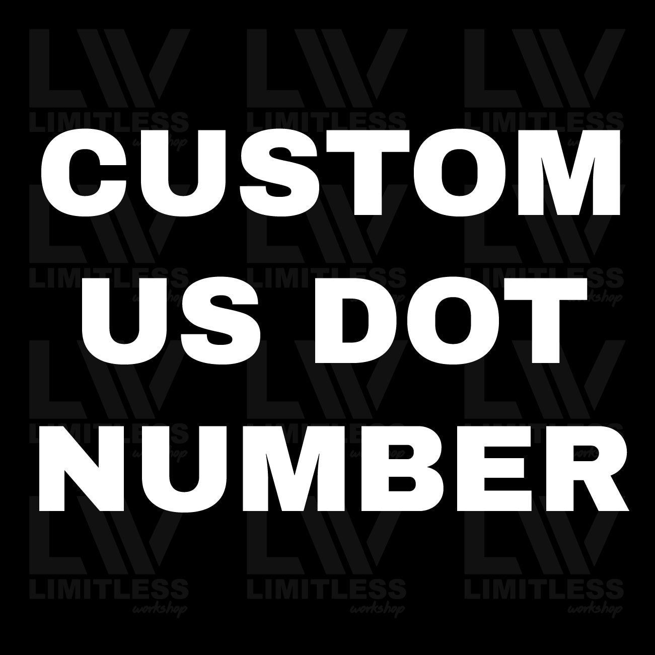 US DOT Numbers - Vinyl Decals