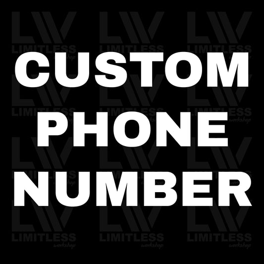 Custom Phone Number - Vinyl Decals