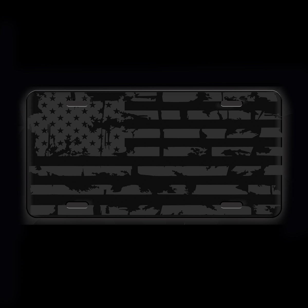 Blackout Flag License Plate Limitless Workshop